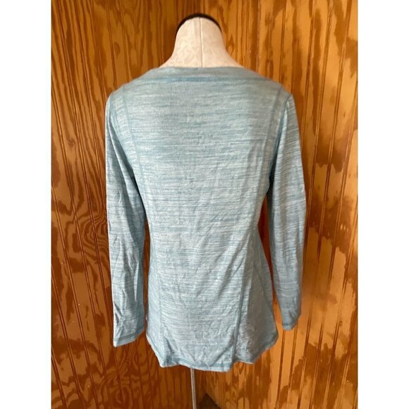 Soft Surroundings Eleve Tunic Top Pullover Long Sleeve Heathered Green Sz XS - Picture 2 of 11